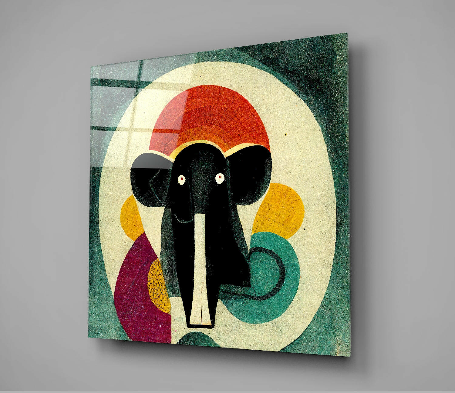 Wassily's Elephant Glass Wall Art  || Designer Collection - Image 2