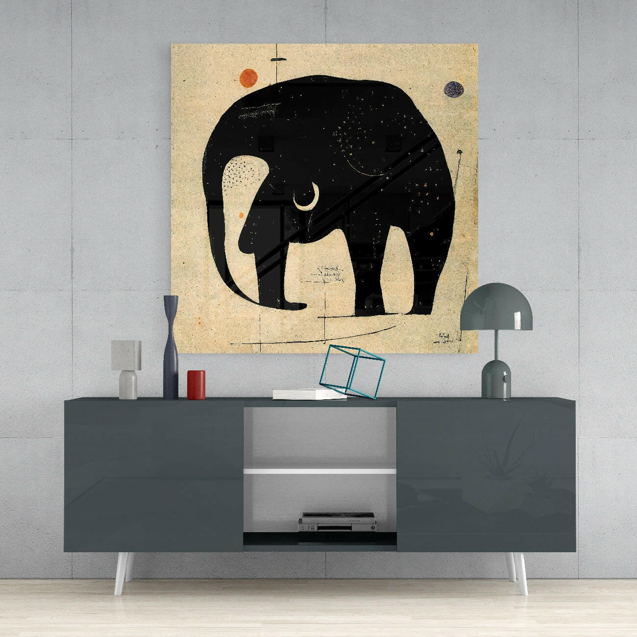Wassily's Elephant Glass Wall Art  || Designer Collection - Image 4