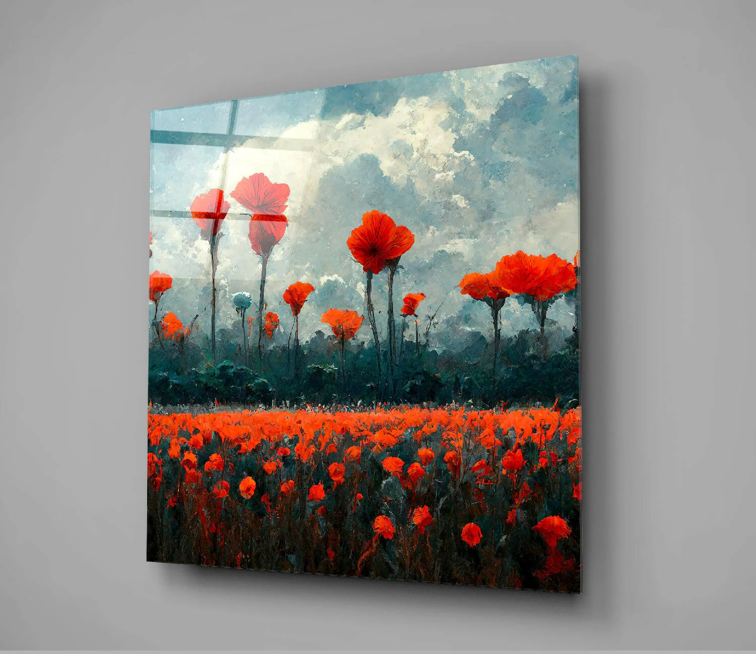 Poppy Glass Wall Art  || Designer Collection - Image 2