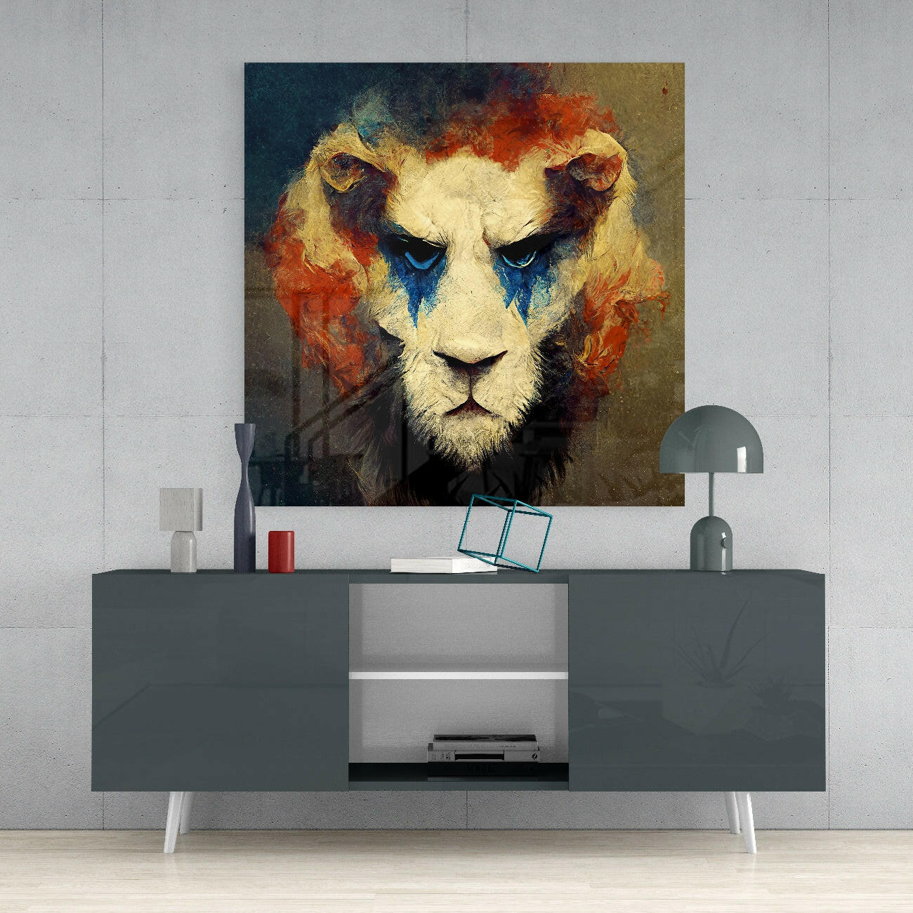 Lion Clown Glass Wall Art  || Designer Collection - Image 4
