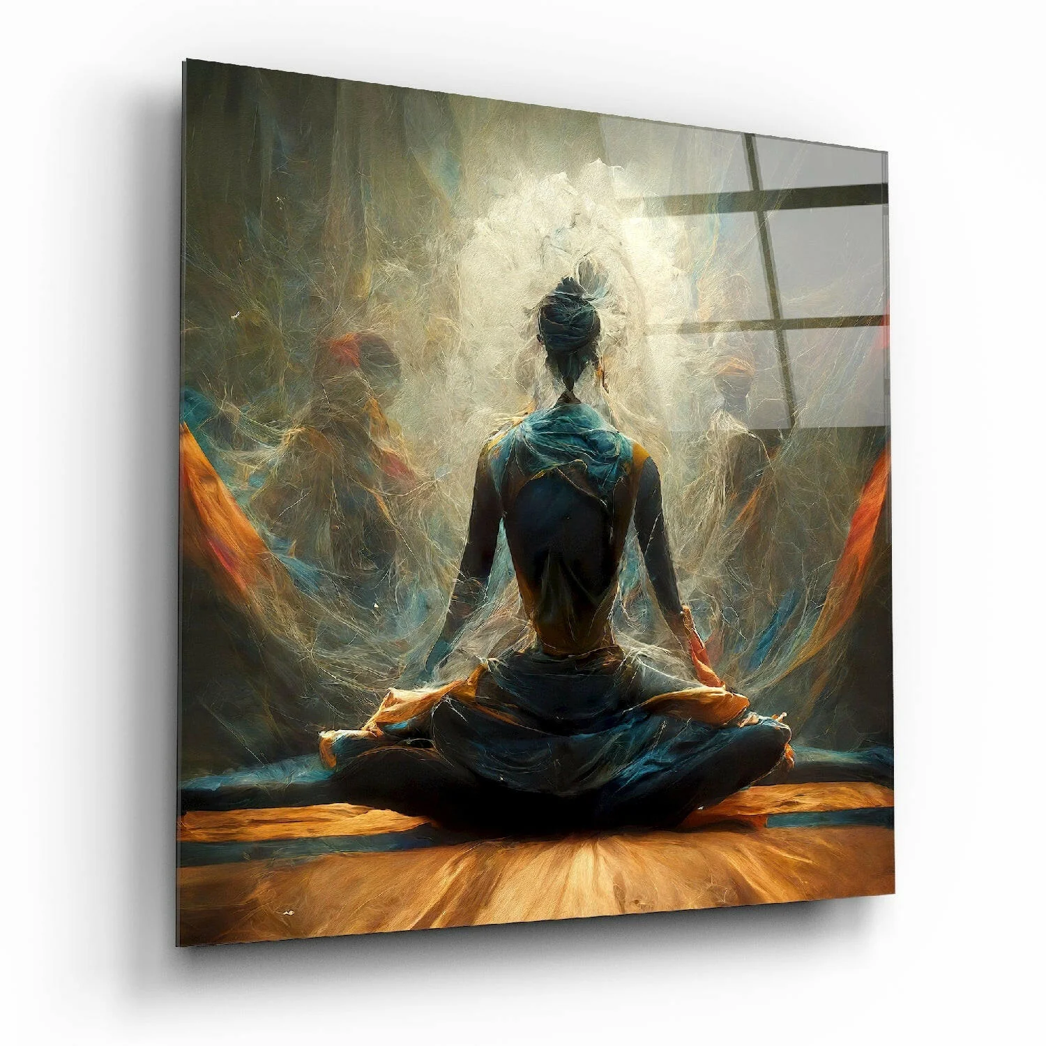 Meditation Glass Wall Art || Designer Collection