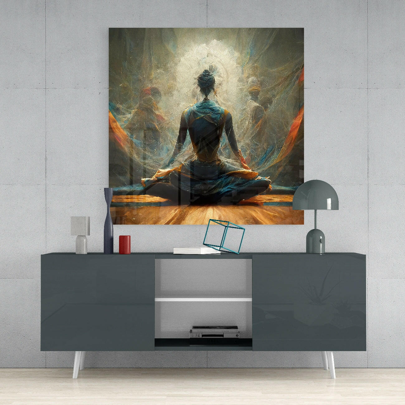 Meditation Glass Wall Art || Designer Collection - Image 4