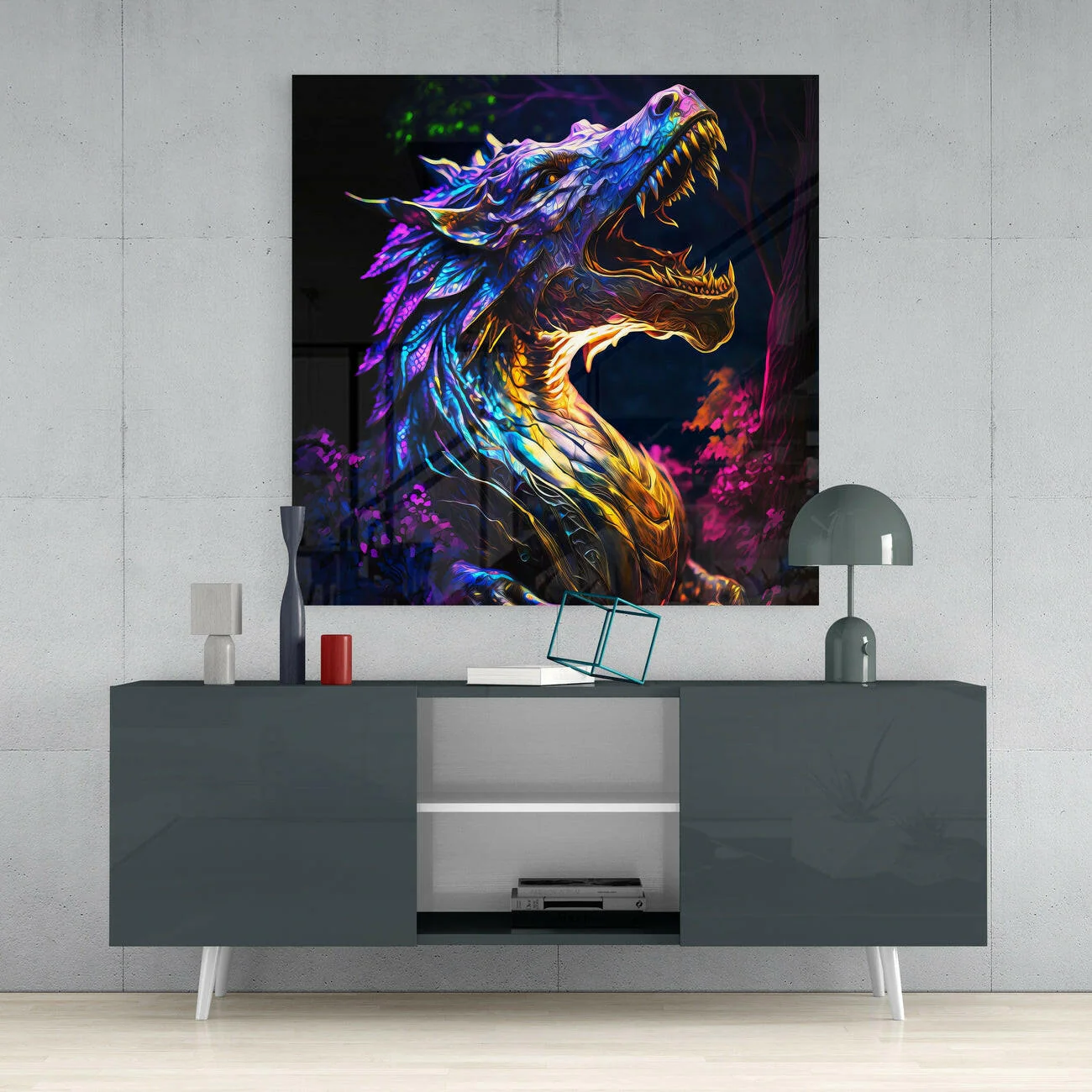 Dragon's Roar Glass Wall Art || Designers Collection - Image 4