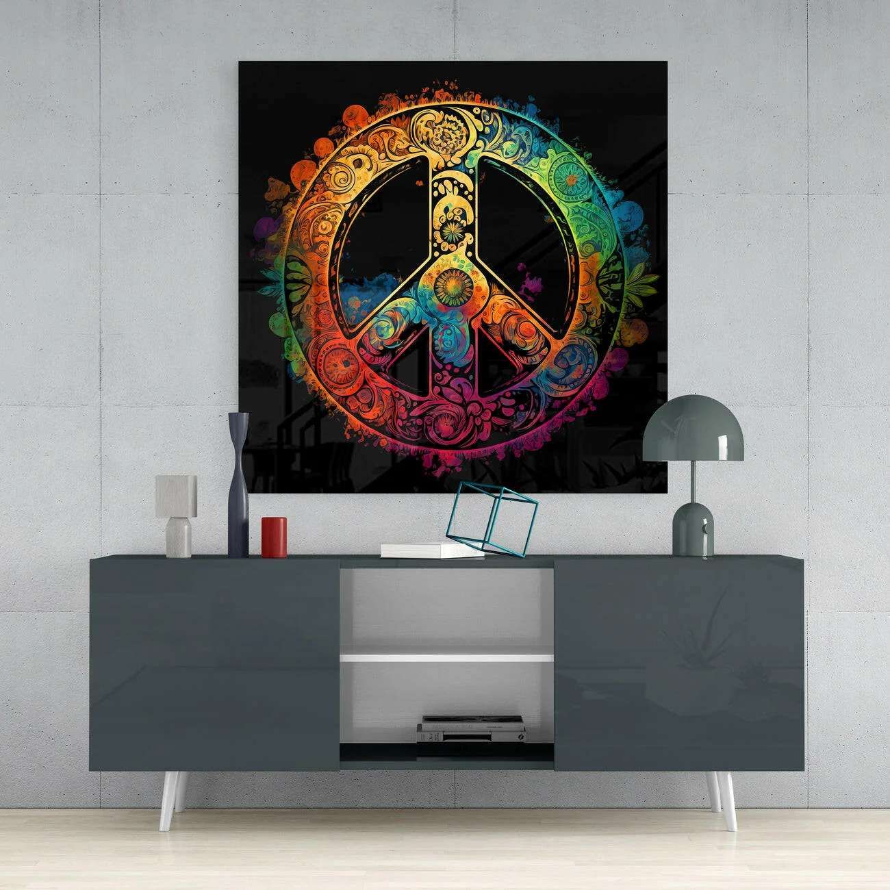 Peace Glass Wall Art  || Designer Collection - Image 4