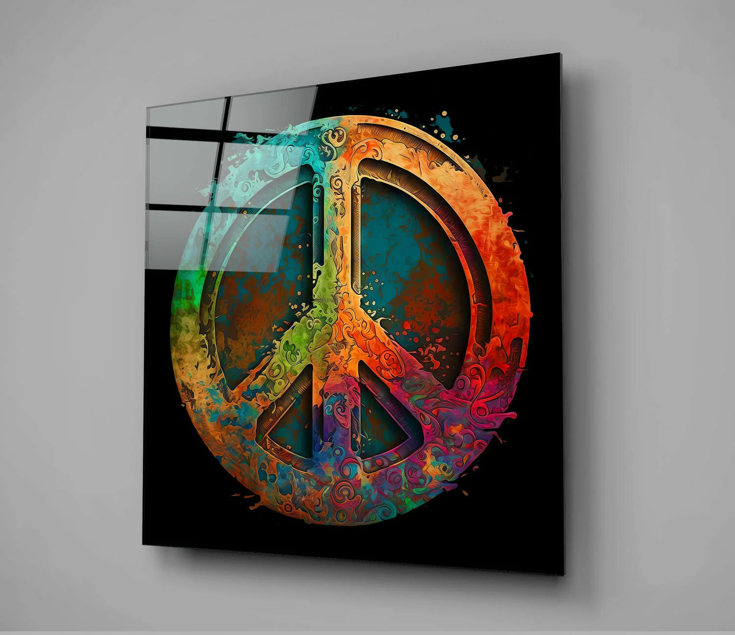 Peace Glass Wall Art  || Designer Collection - Image 2