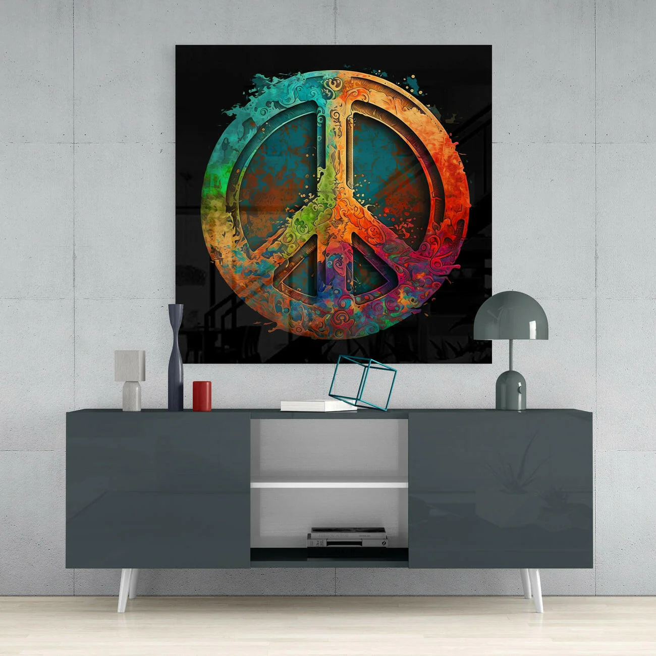 Peace Glass Wall Art  || Designer Collection - Image 4