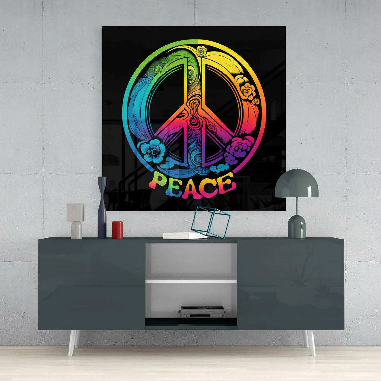 Peace Glass Wall Art || Designer Collection - Image 4
