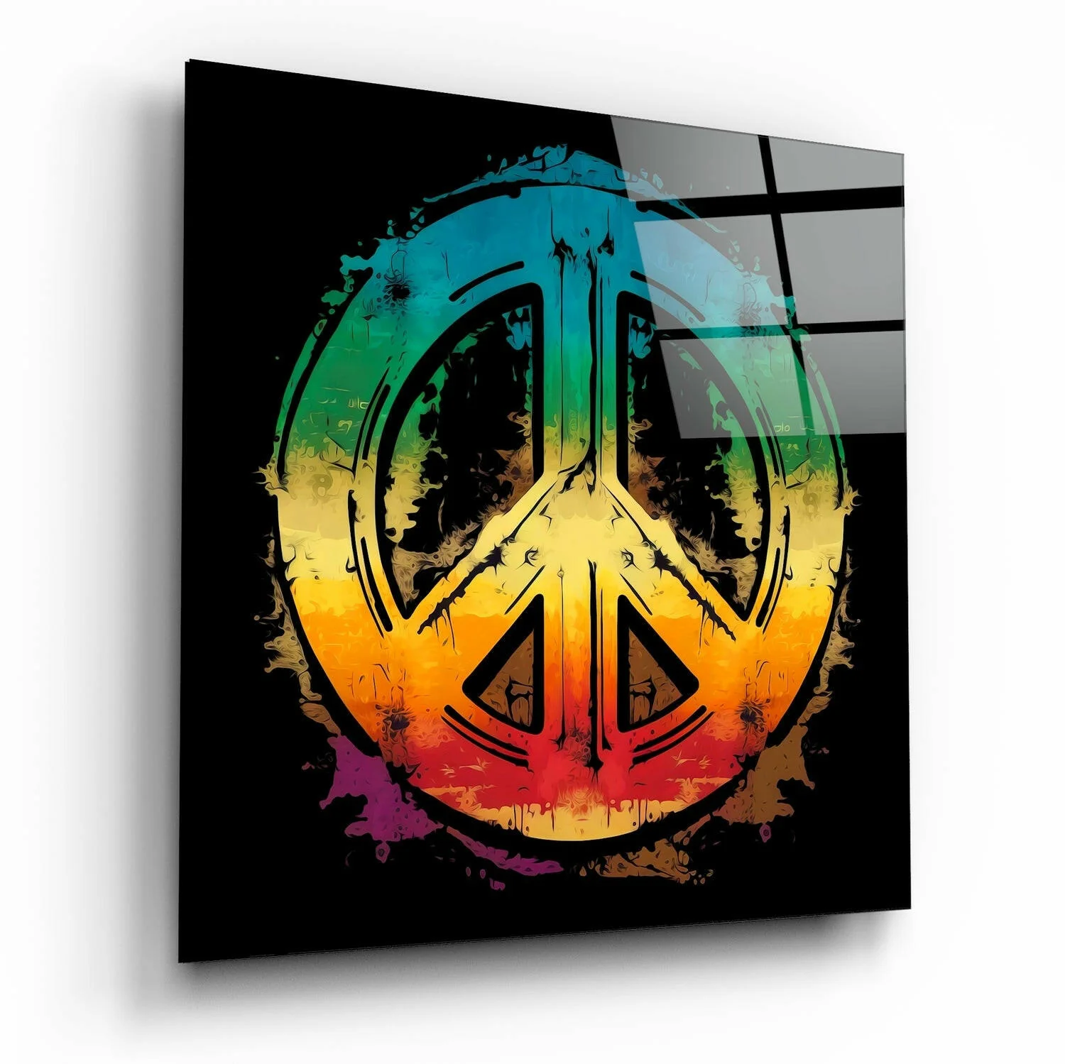 Peace Glass Wall Art || Designer Collection