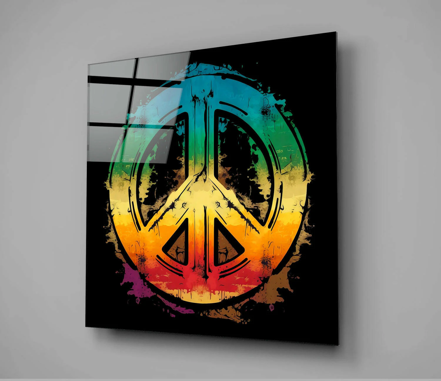 Peace Glass Wall Art || Designer Collection - Image 2