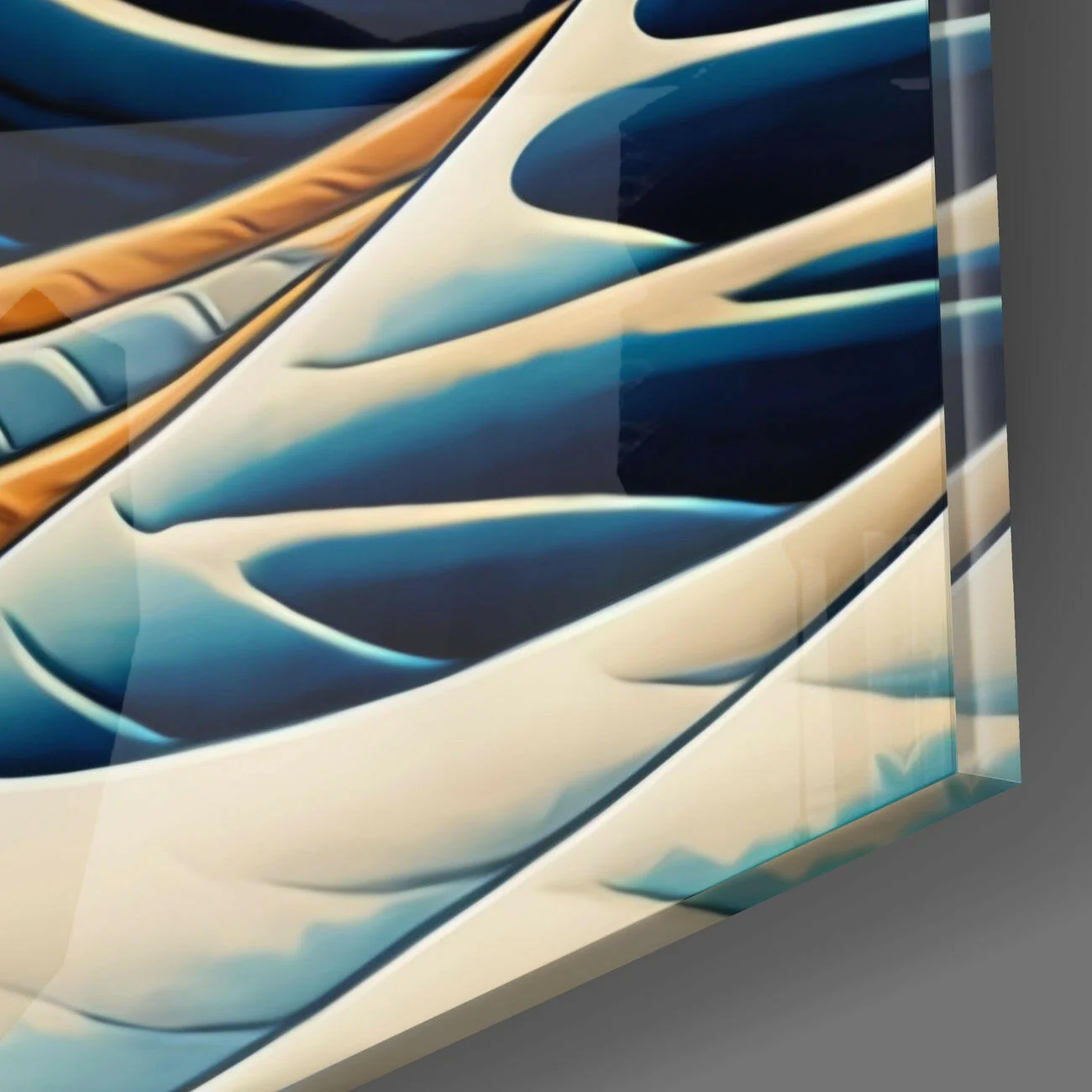 Waves Glass Wall Art || Designer Collection - Image 3