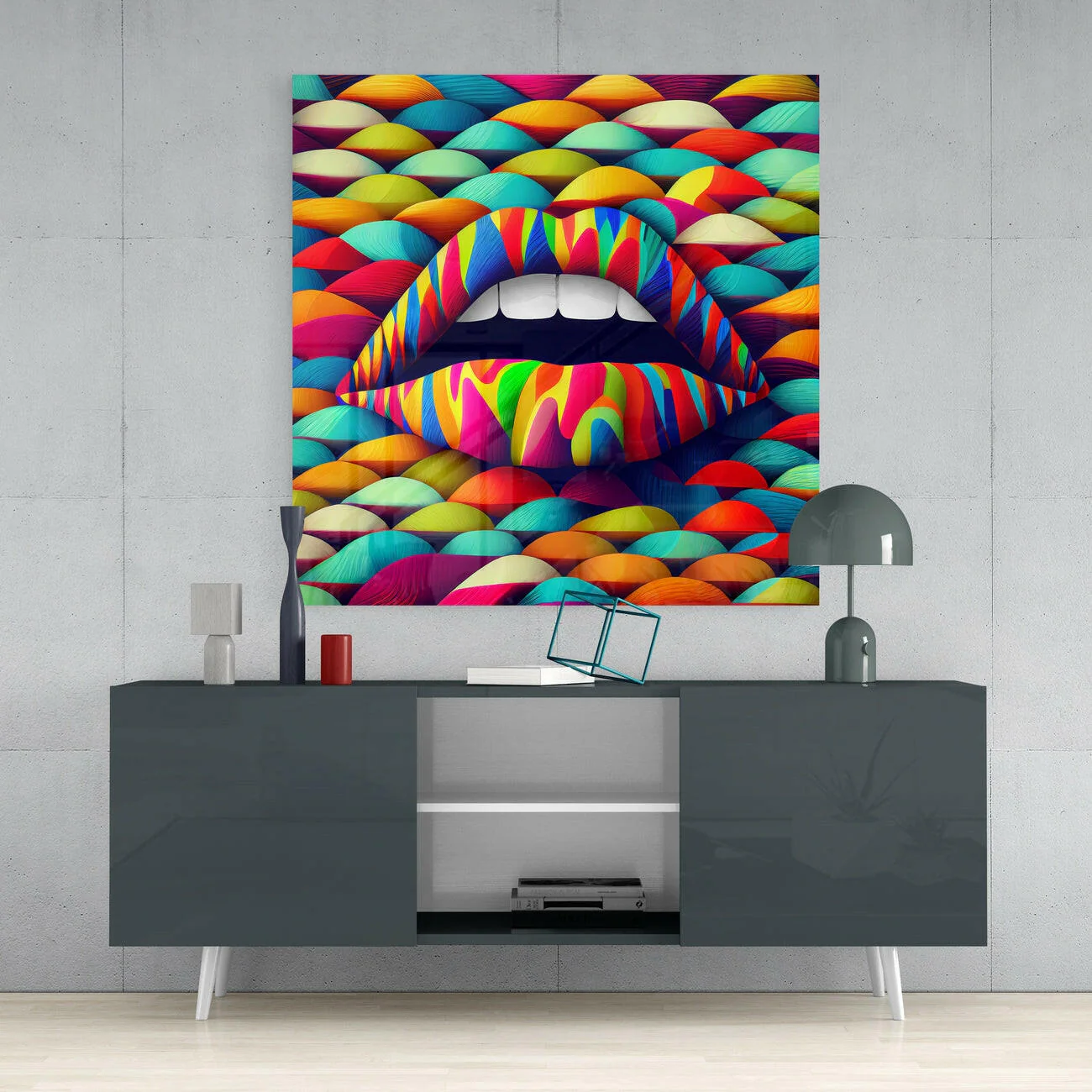 Lips Glass Wall Art || Designer Collection - Image 4