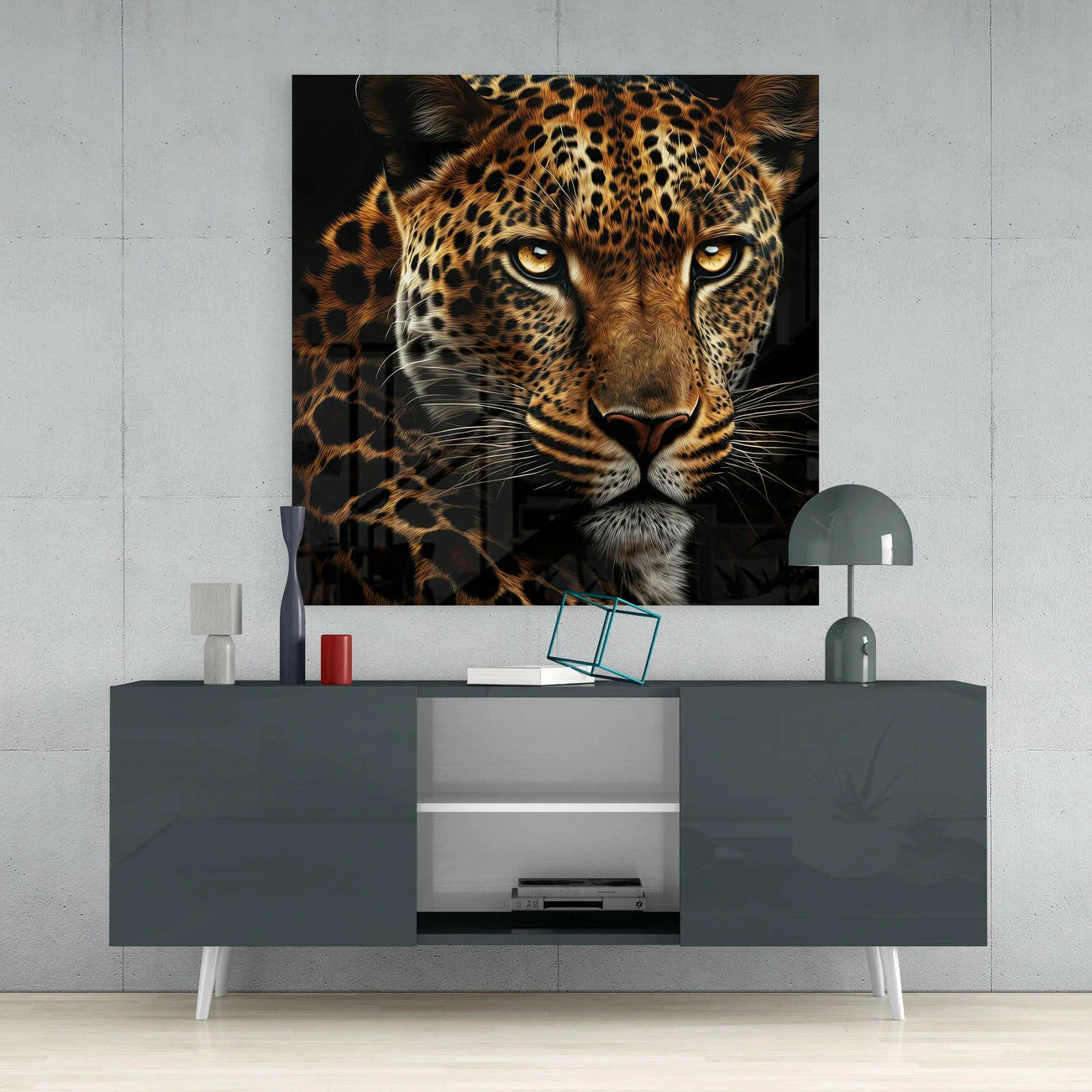 Leopard Glass Wall Art  || Designer Collection - Image 4