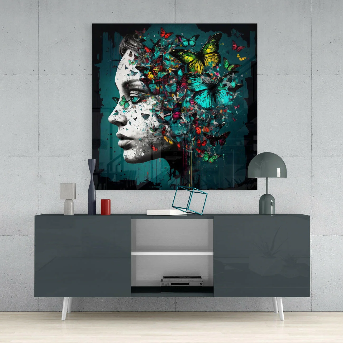 Butterfly Thoughts Glass Wall Art  || Designers Collection - Image 4