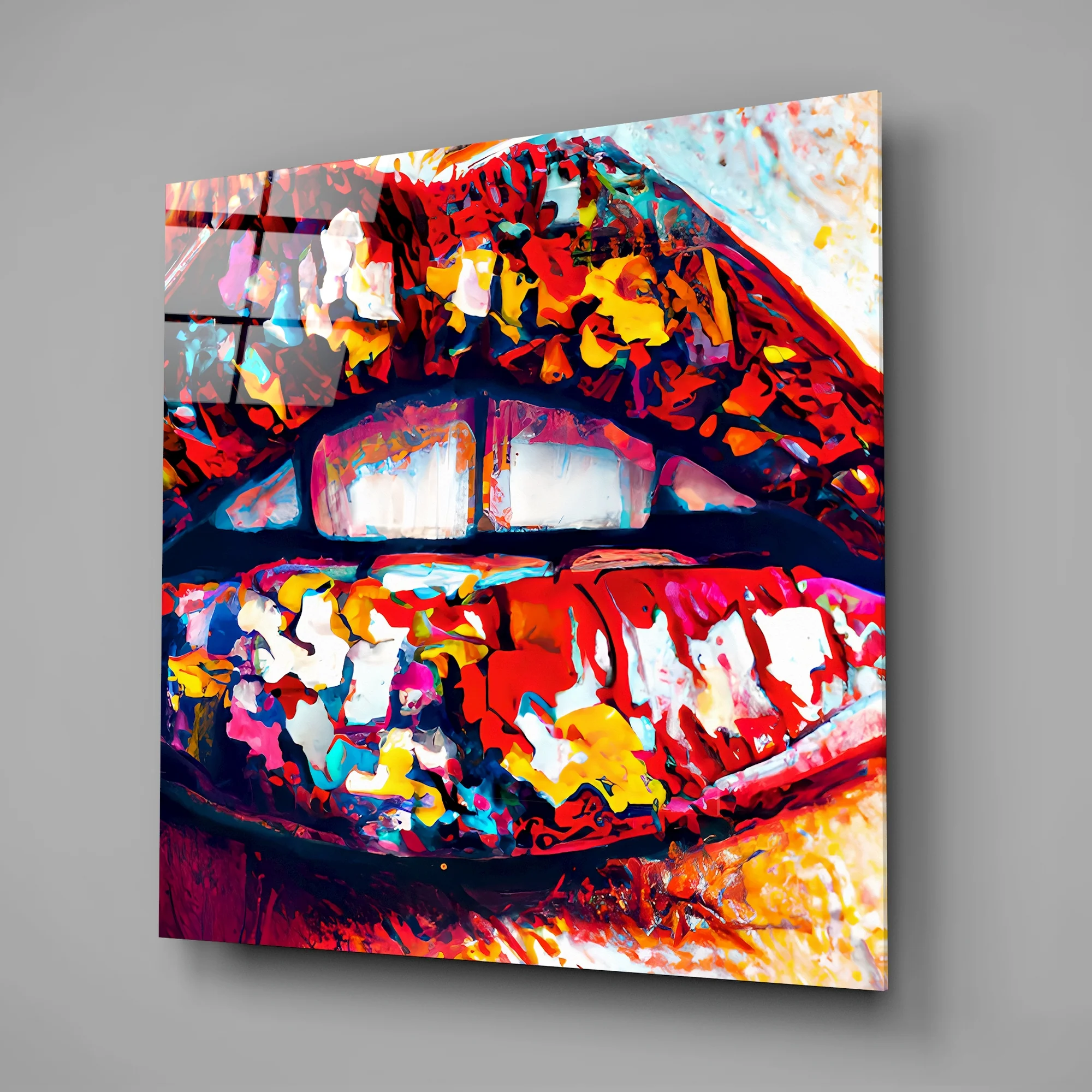 Lips Glass Wall Art || Designers Collection - Image 2