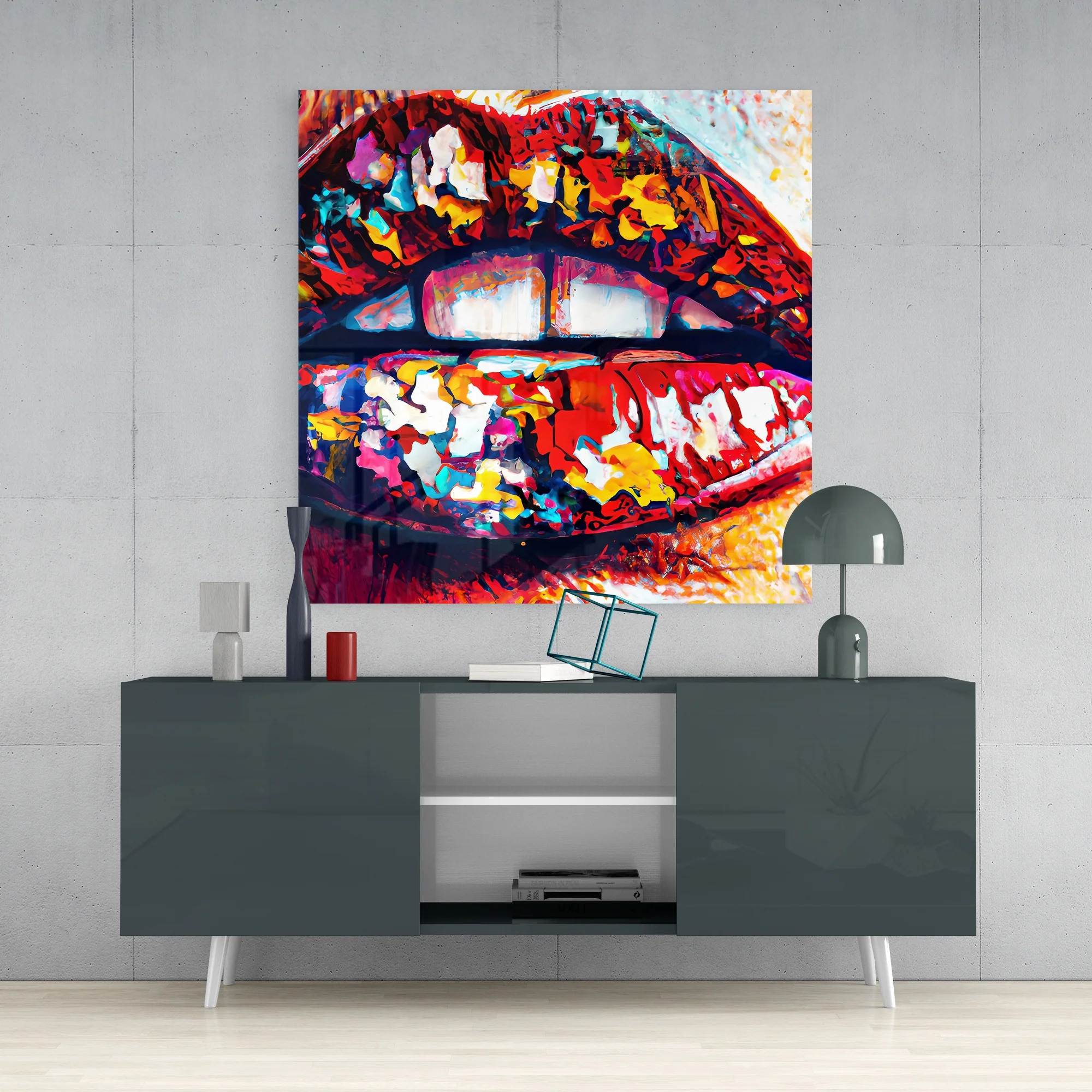 Lips Glass Wall Art || Designers Collection - Image 4