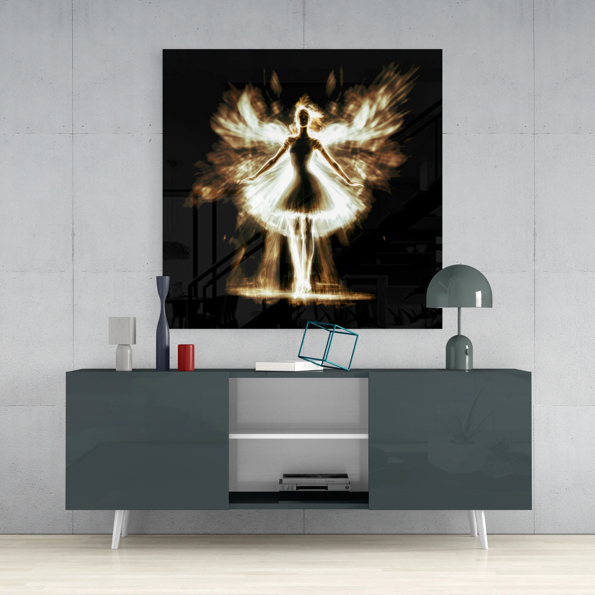 Flame Dancer Glass Wall Art || Designers Collection - Image 4