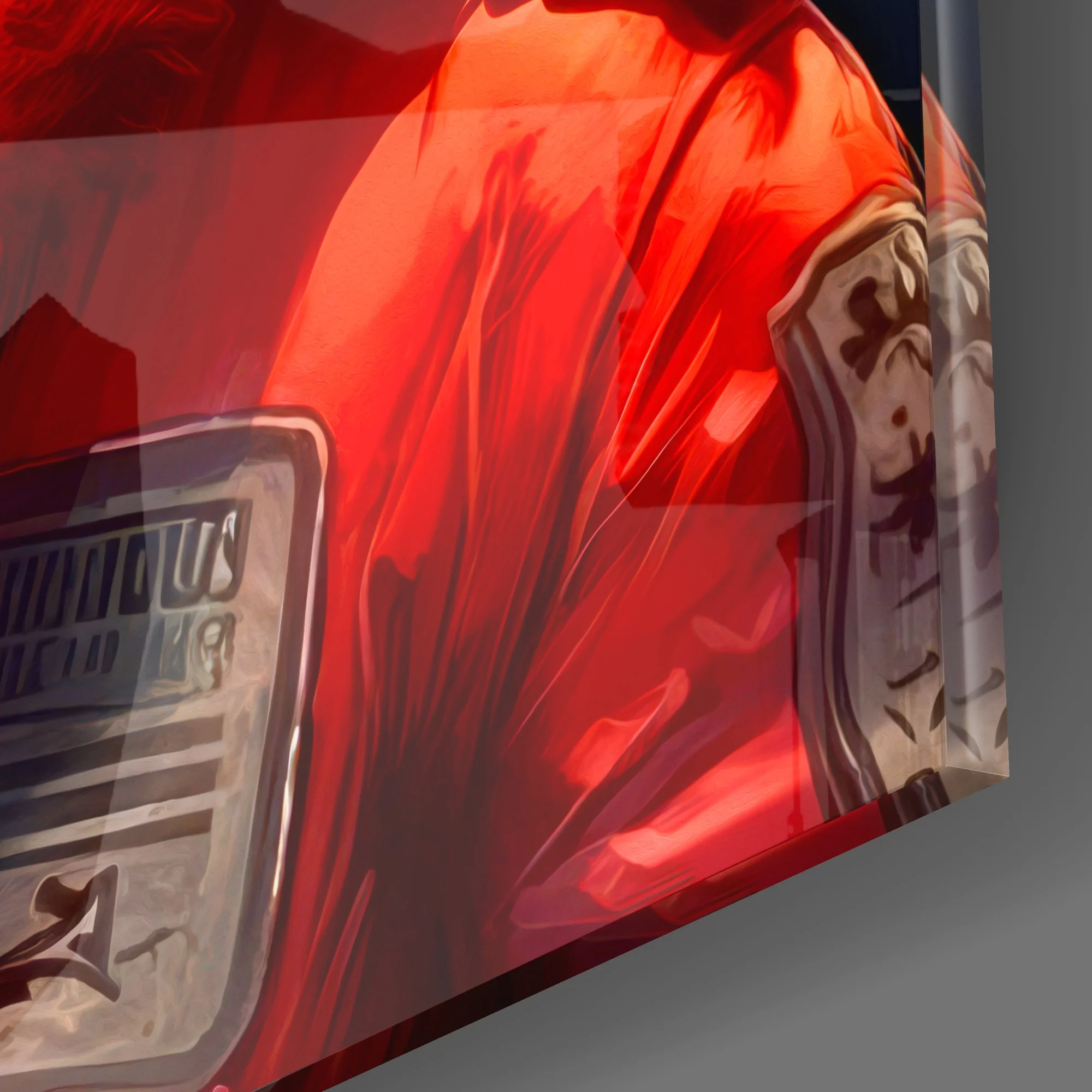 Hippie Lion Glass Wall Art  || Designers Collection - Image 3