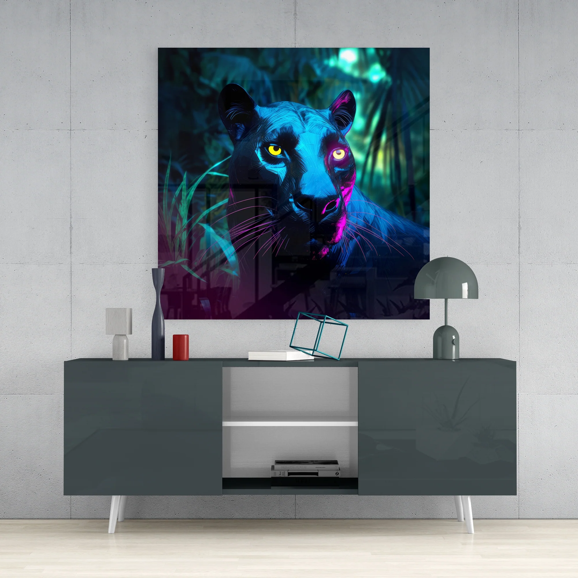 Panther Glass Wall Art  || Designers Collection - Image 4