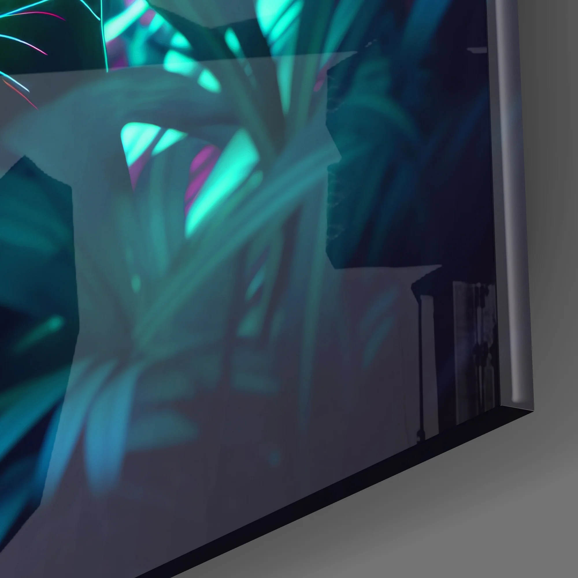 Neon Panther Glass Wall Art || Designers Collection - Image 3