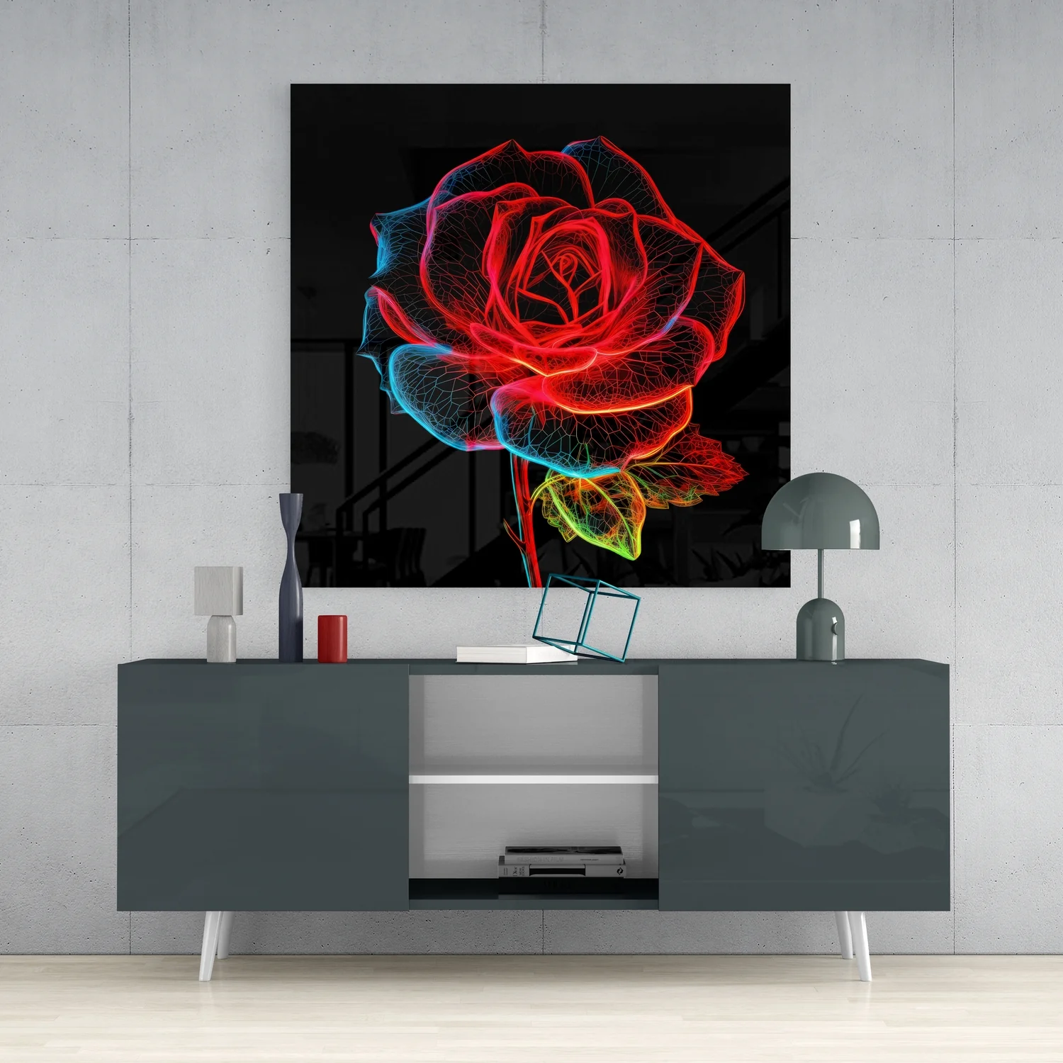 Rose Glass Wall Art - Image 4