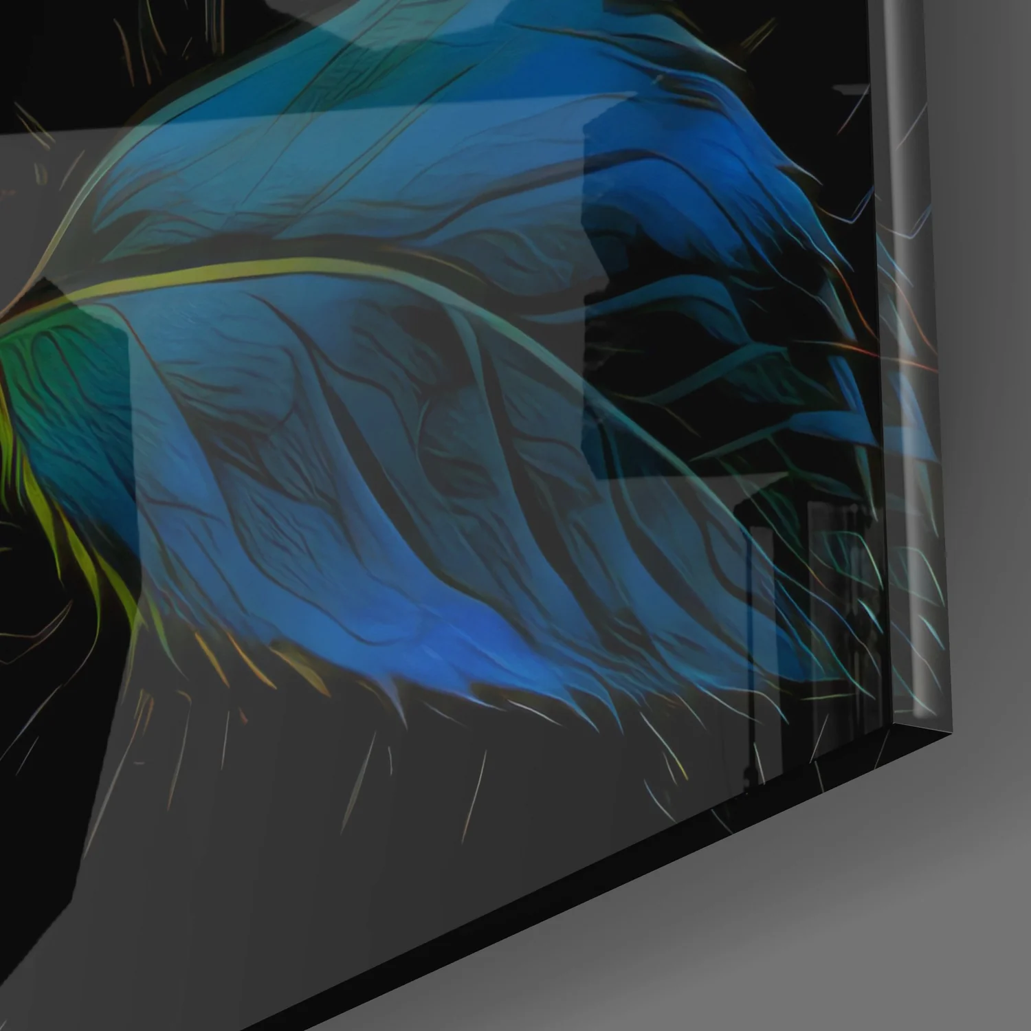 Yellow Rose Glass Wall Art - Image 3