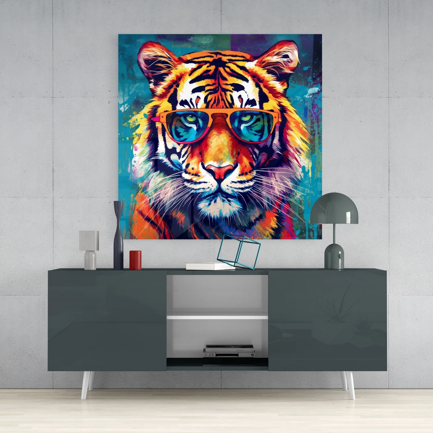 Cool Tiger Glass Wall Art - Image 4