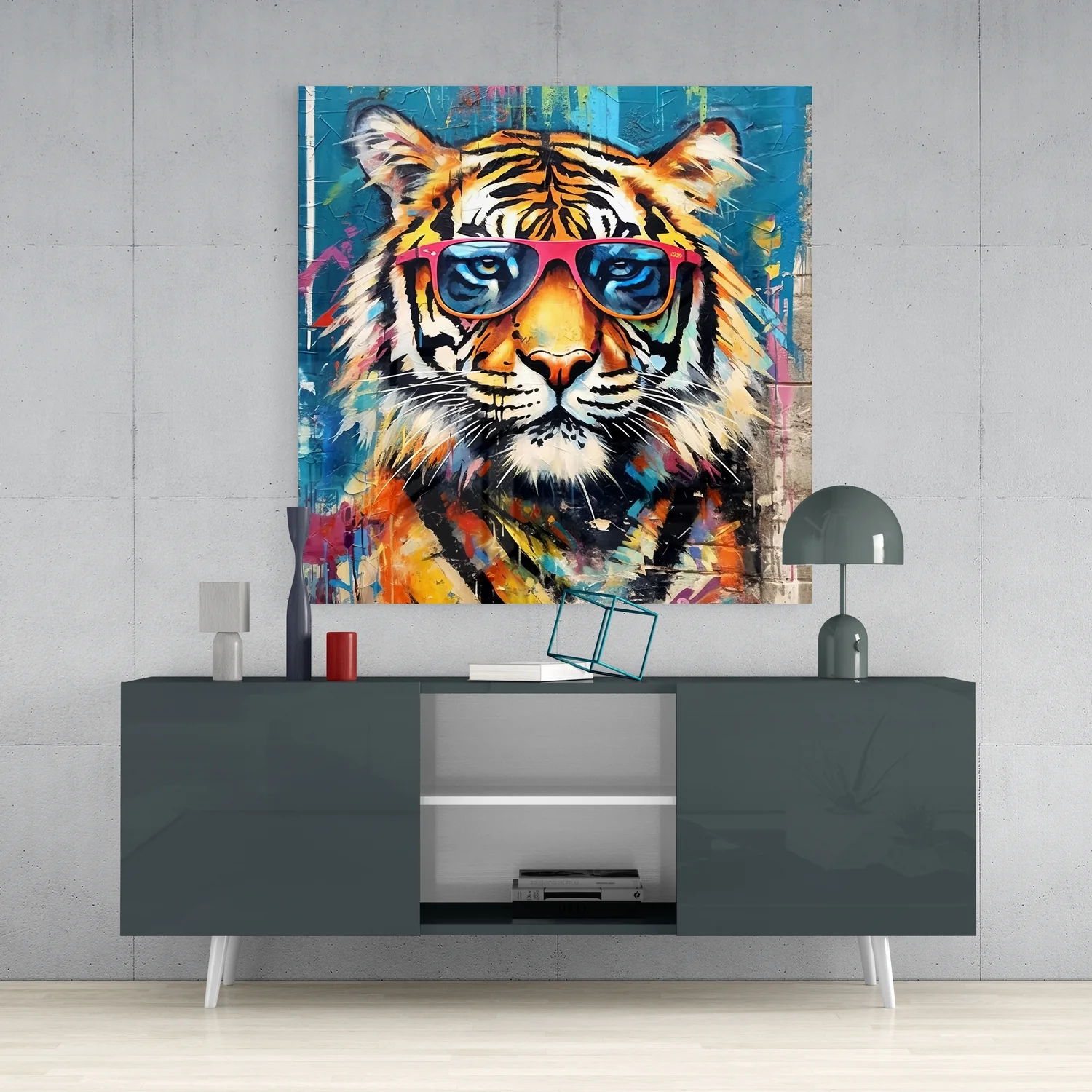 Cool Tiger Glass Wall Art - Image 4