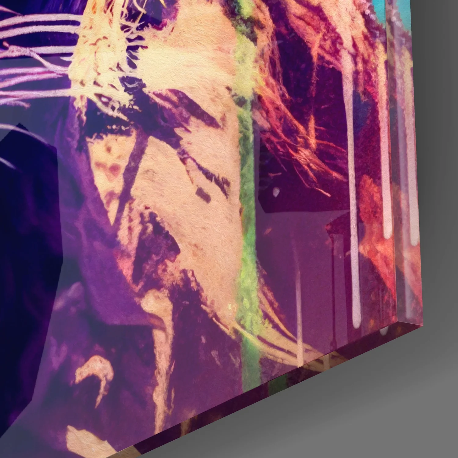 Cool Lion Glass Wall Art - Image 3