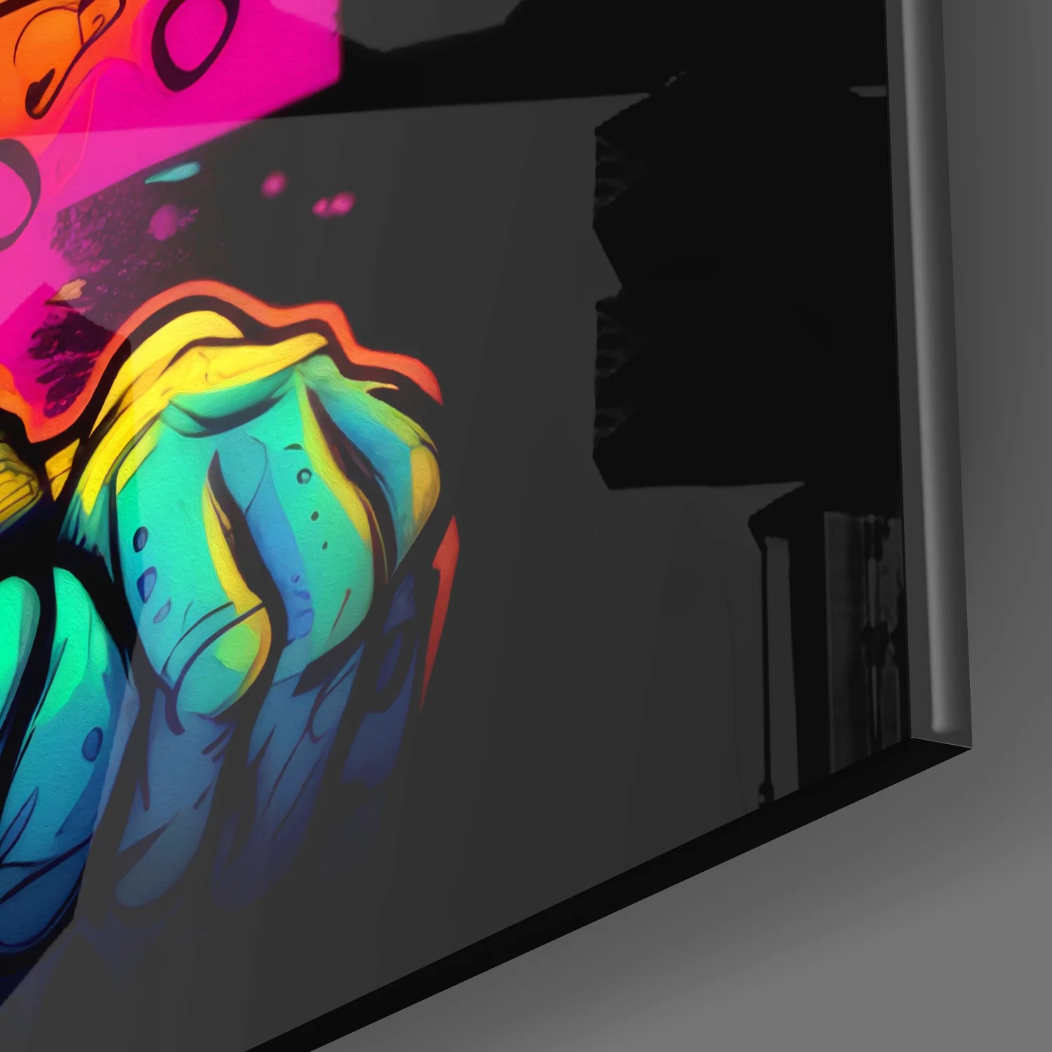 Retro Rabbit Glass Wall Art - Image 3