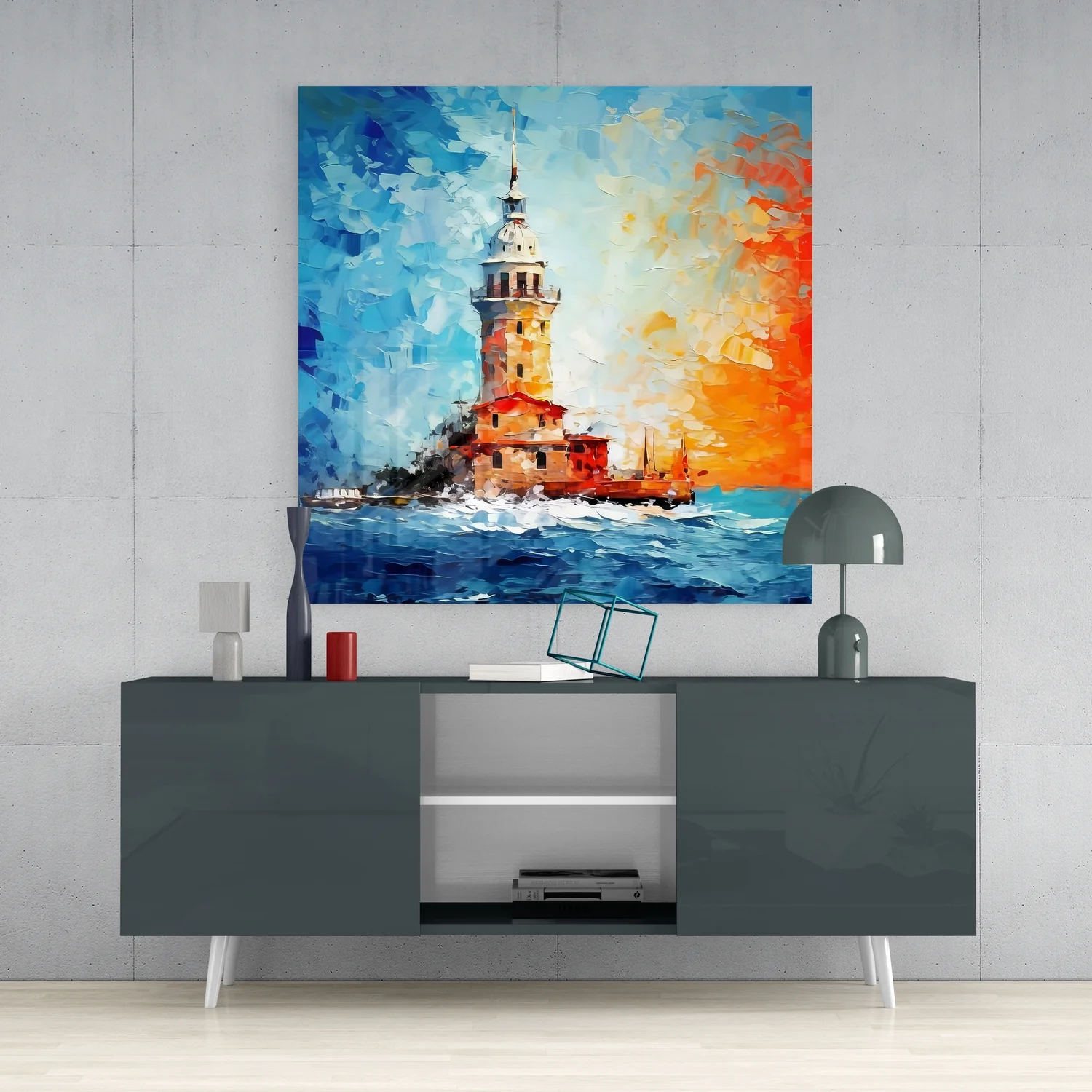 Maiden's Tower Glass Wall Art - Image 4