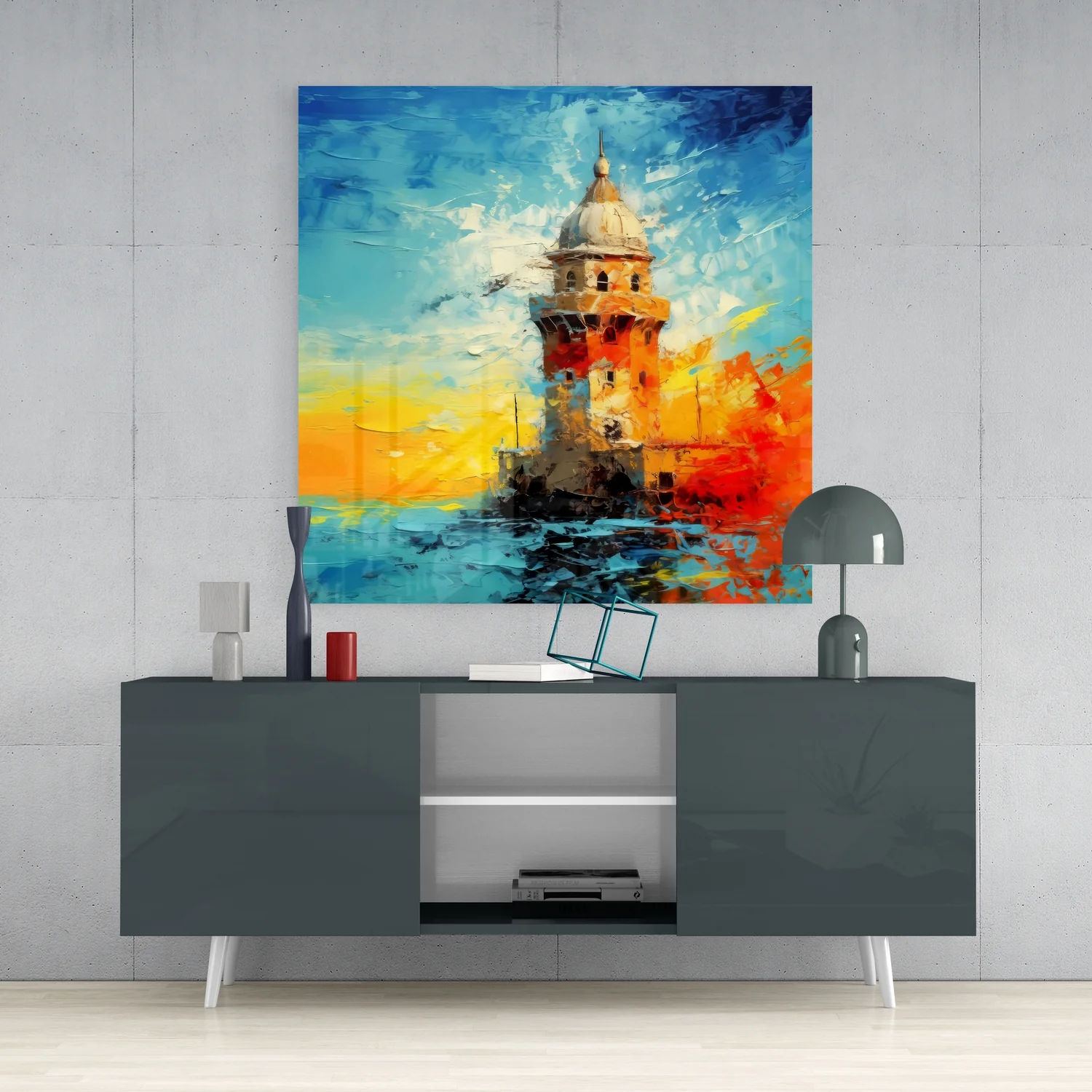 Maiden's Tower Glass Wall Art - Image 4