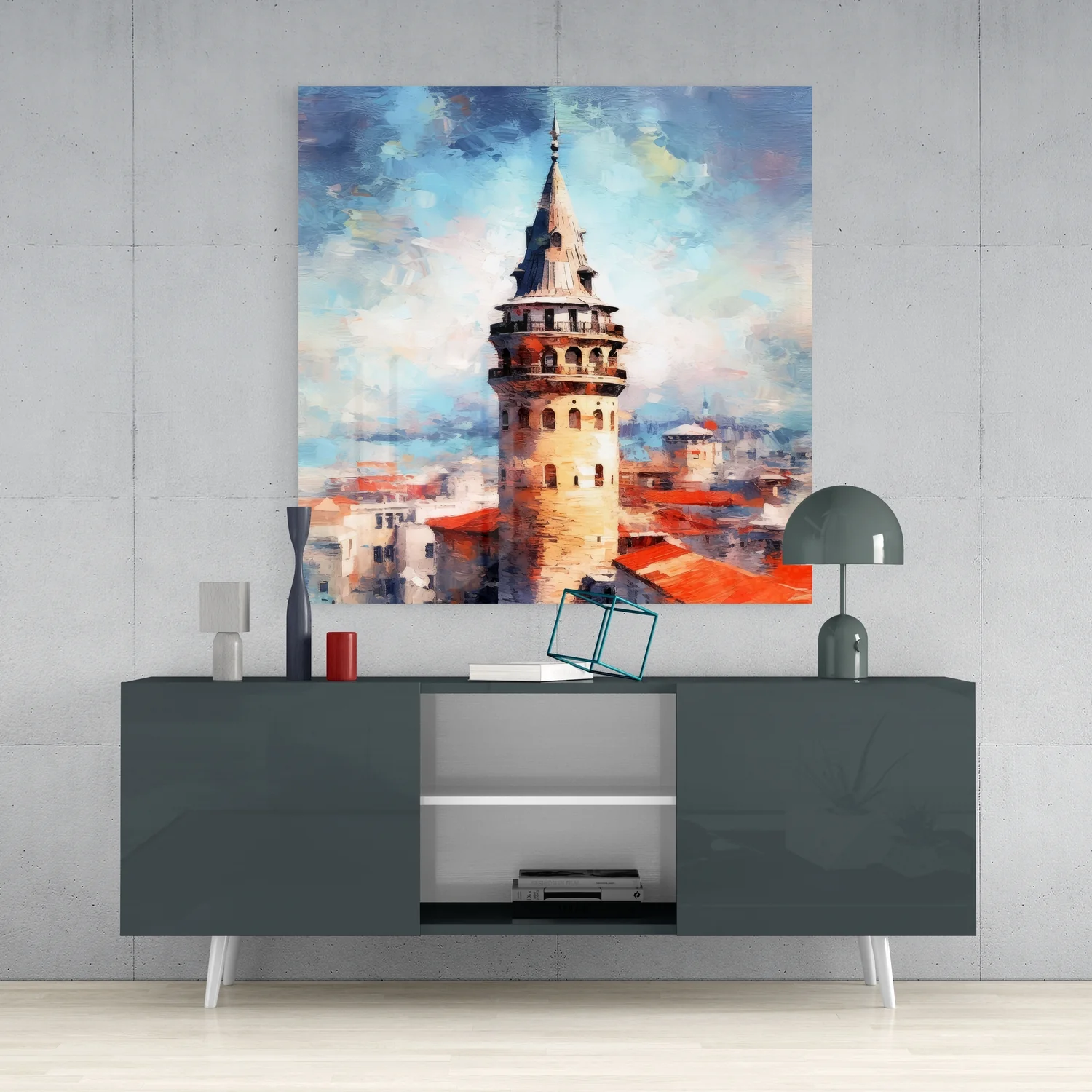 Galata Tower Glass Wall Art - Image 4