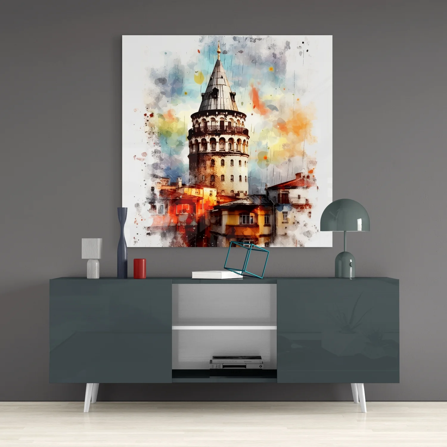 Galata Tower Glass Wall Art - Image 4