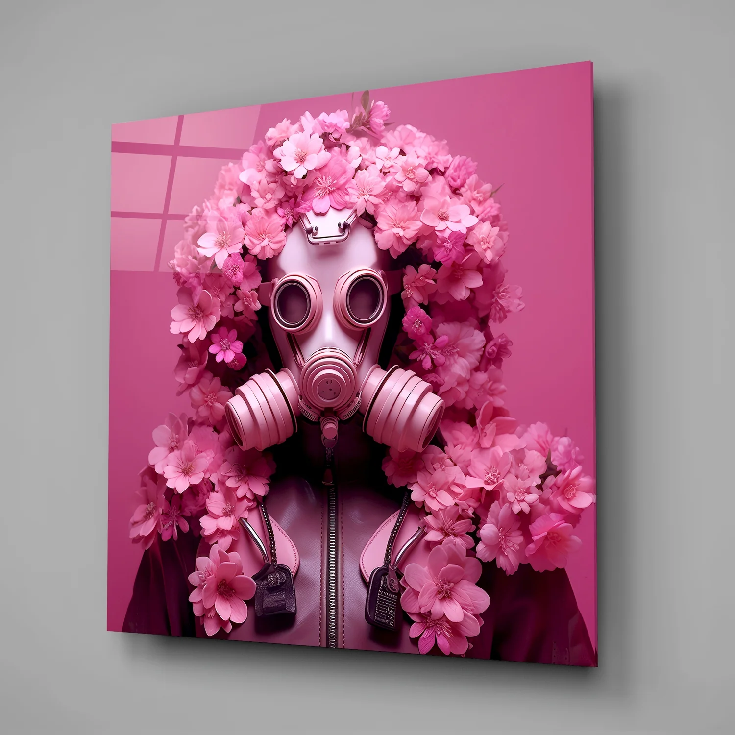Flower Mask Glass Wall Art - Image 2