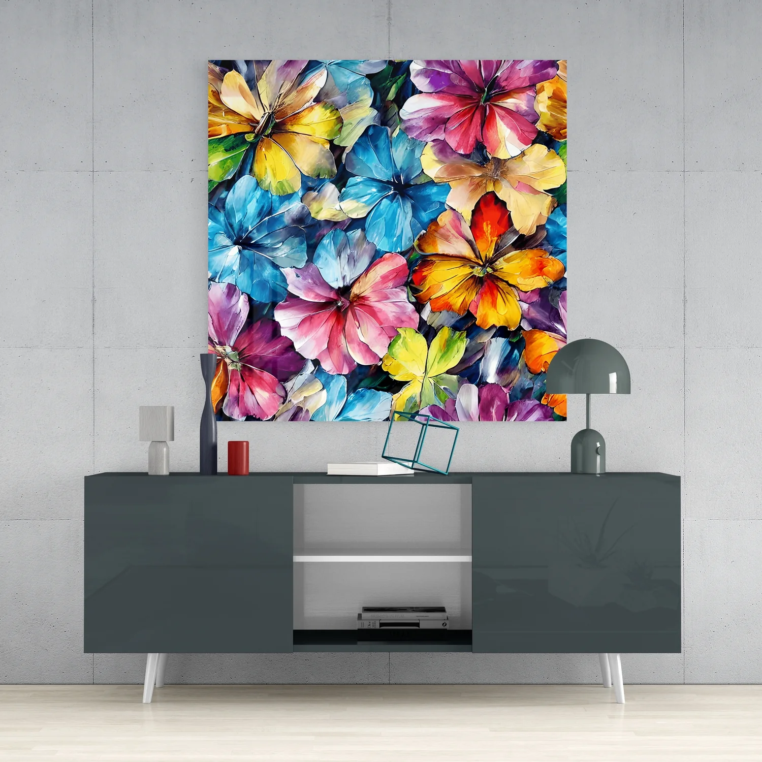 Flowers Glass Wall Art|| Designer's Collection - Image 4