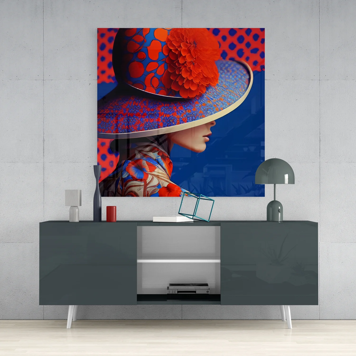Hat Glass Wall Art|| Designer's Collection - Image 4