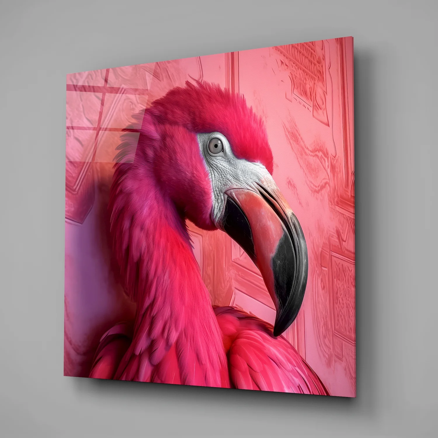 Flamingo Glass Wall Art|| Designer's Collection - Image 2