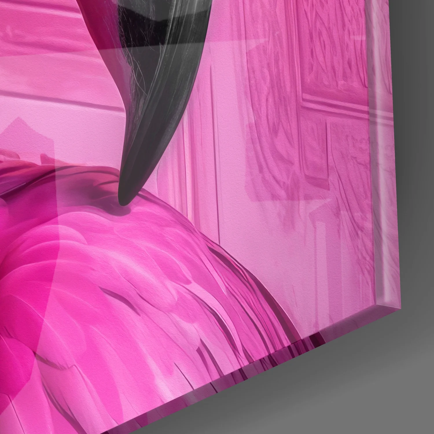 Flamingo Glass Wall Art|| Designer's Collection - Image 3