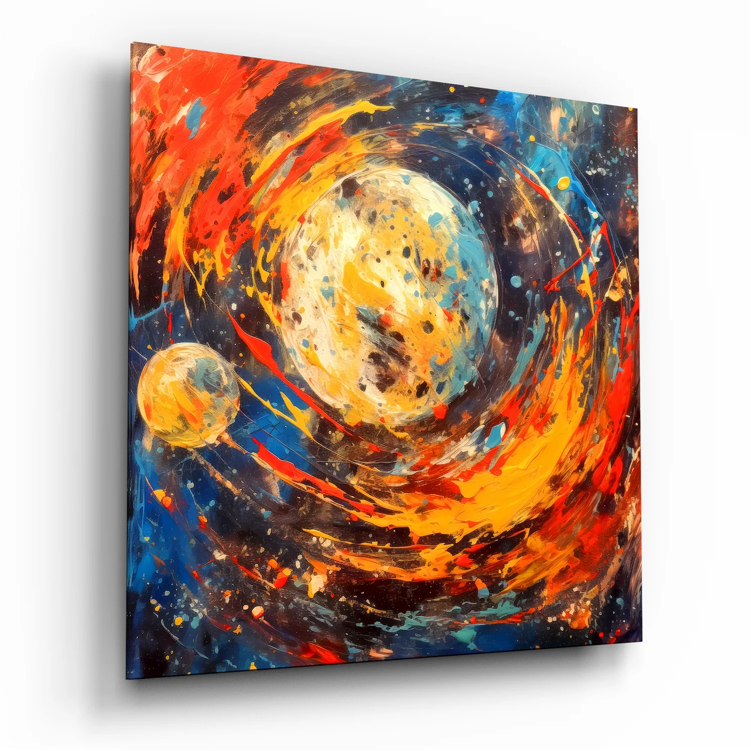 Space Splash Glass Wall Art|| Designer's Collection