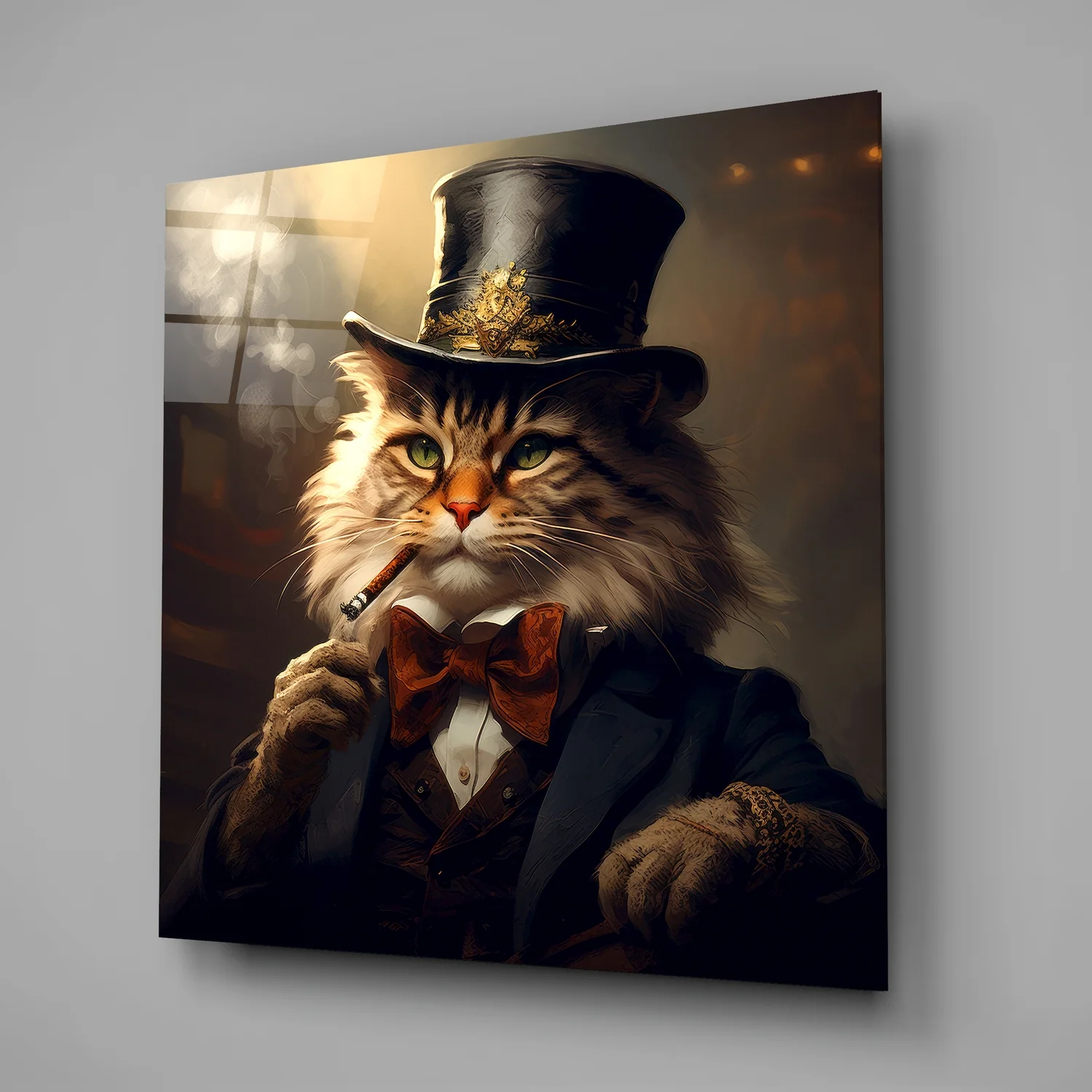 Catleman Glass Wall Art|| Designer's Collection - Image 2