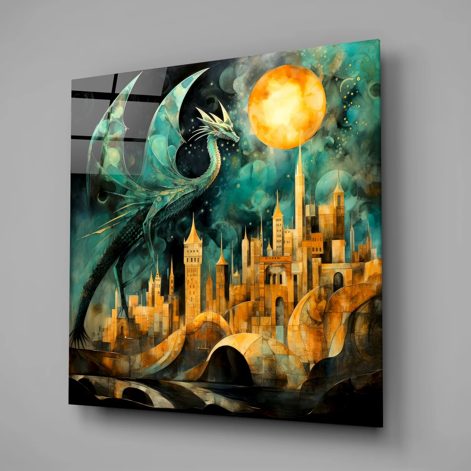 Dragon Glass Wall Art|| Designer's Collection - Image 2