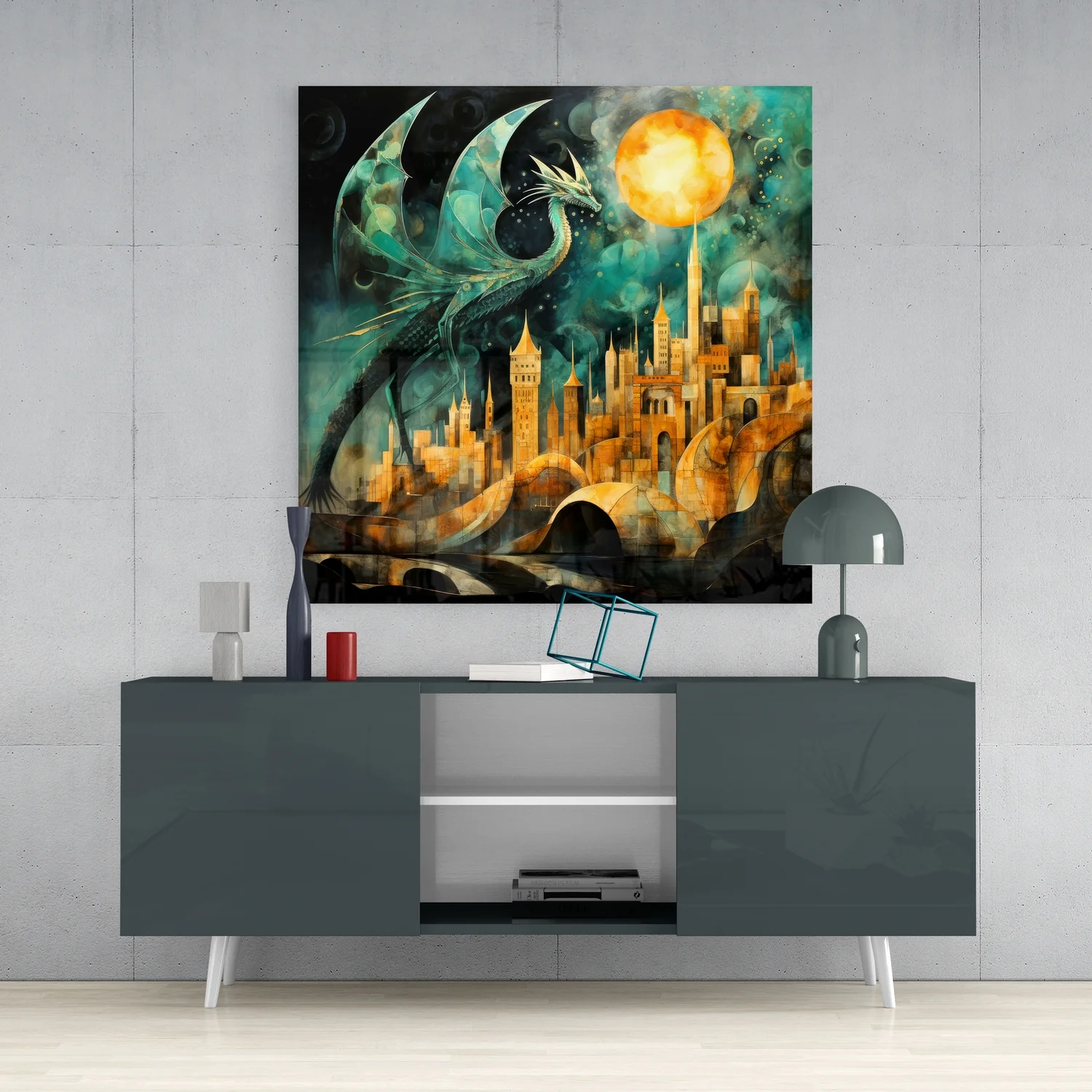 Dragon Glass Wall Art|| Designer's Collection - Image 4