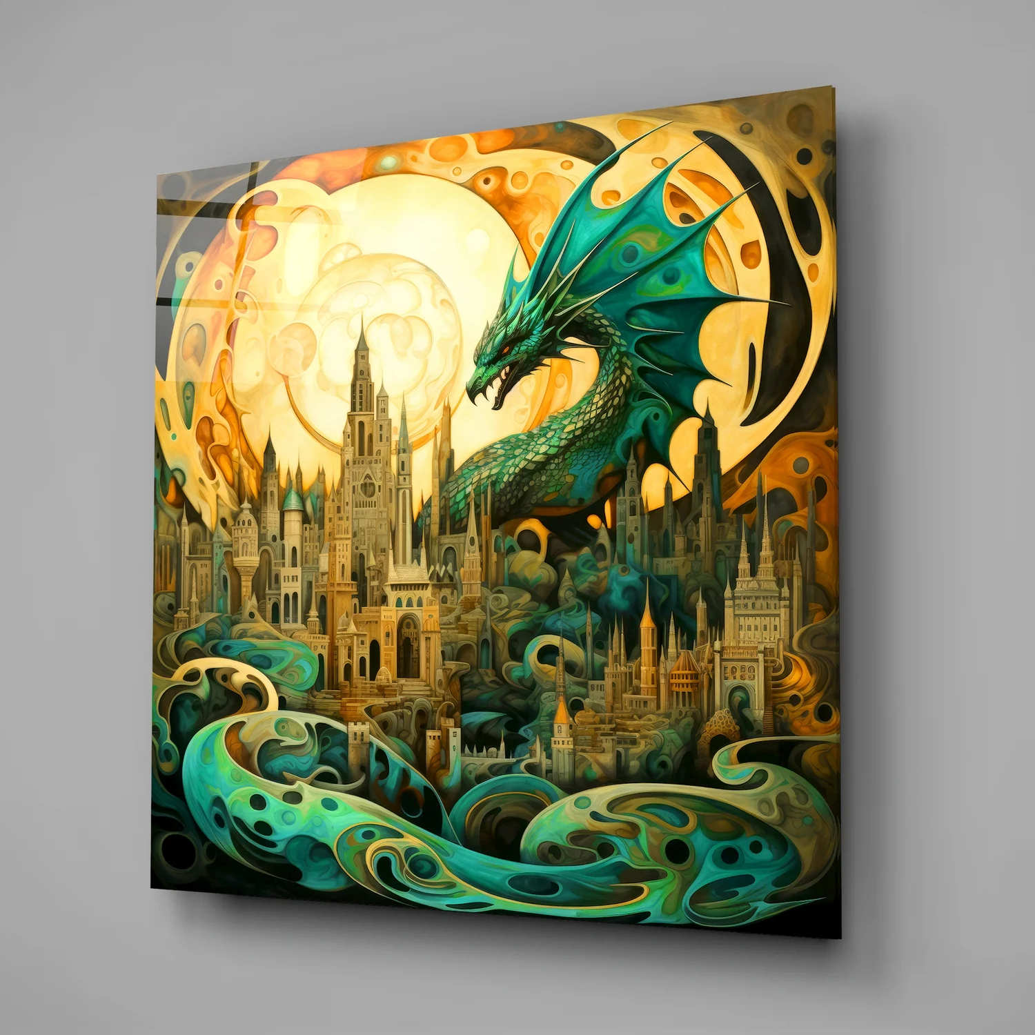 Dragon Glass Wall Art|| Designer's Collection - Image 2