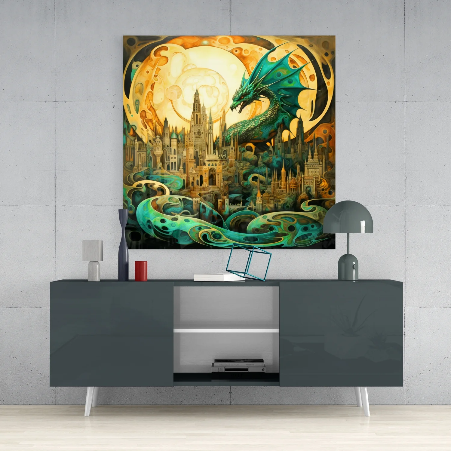 Dragon Glass Wall Art|| Designer's Collection - Image 4