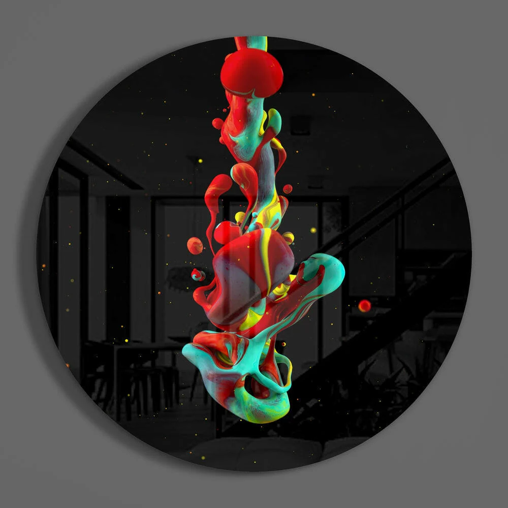 Abstract Glass Wall Art - Image 2