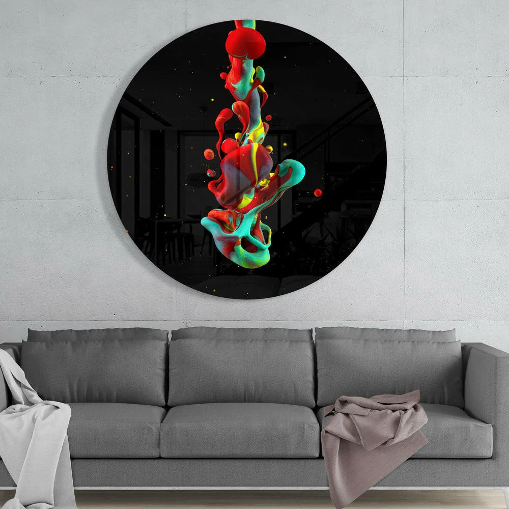 Abstract Glass Wall Art - Image 3
