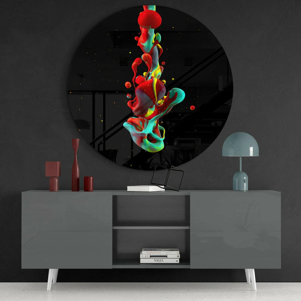 Abstract Glass Wall Art - Image 4