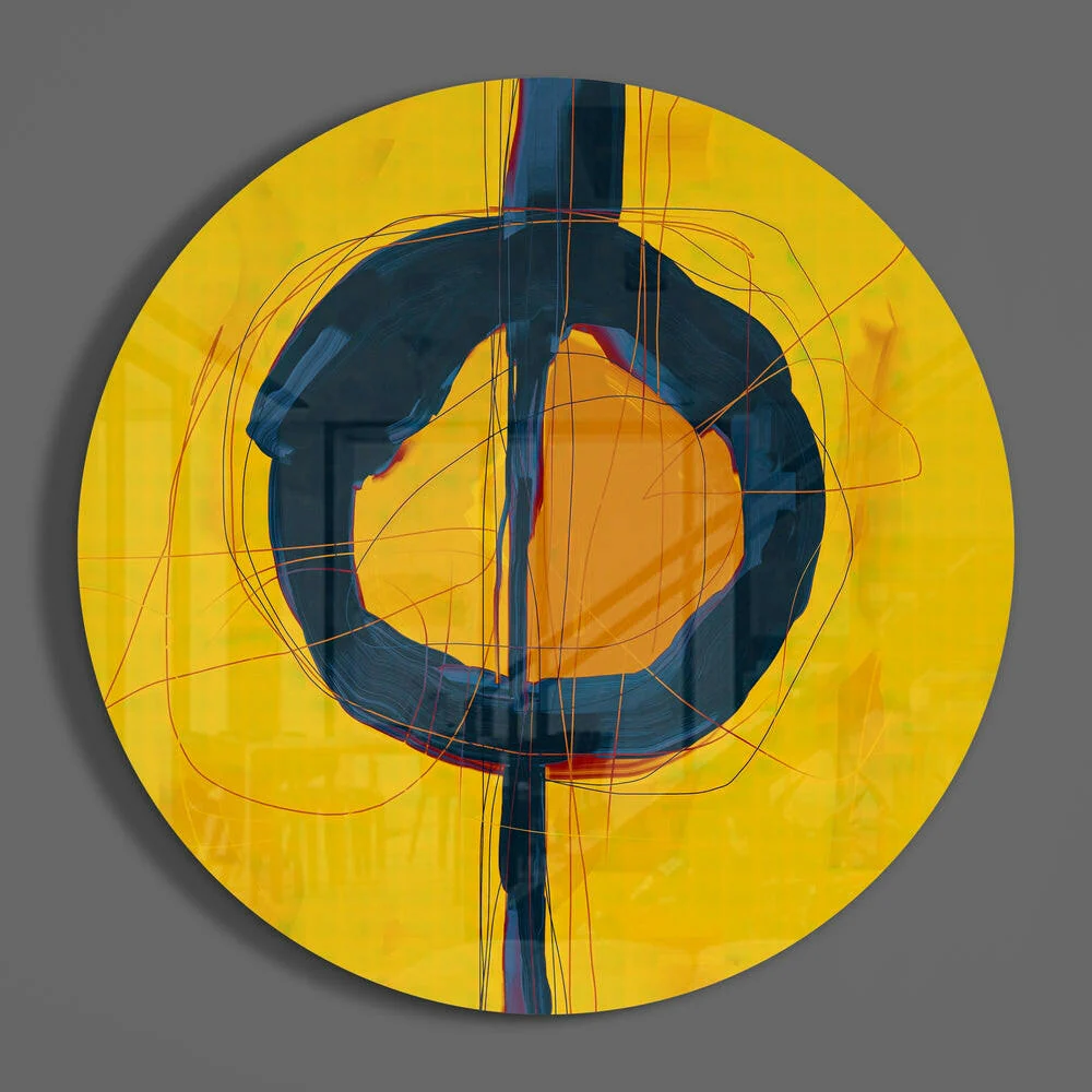 Abstract Glass Wall Art - Image 2