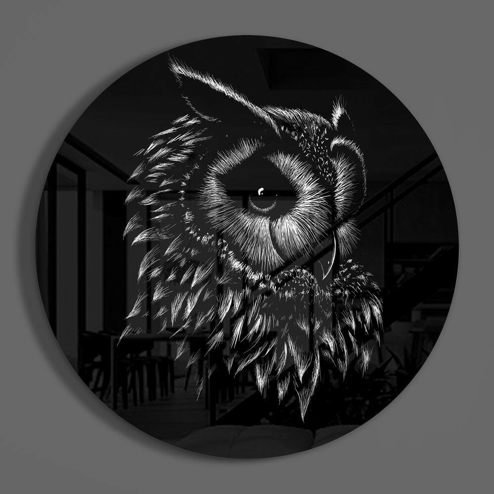 Owl Glass Wall Art - Image 3