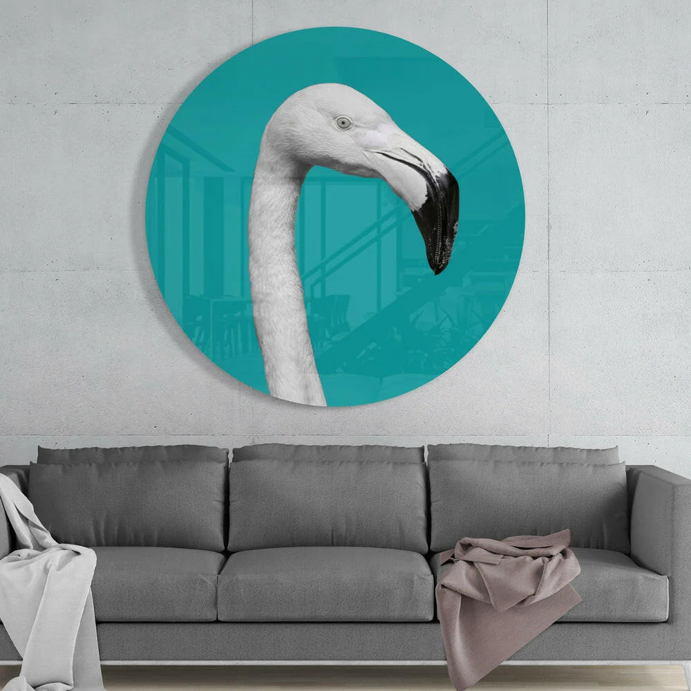 Flamingo Glass Wall Art - Image 2